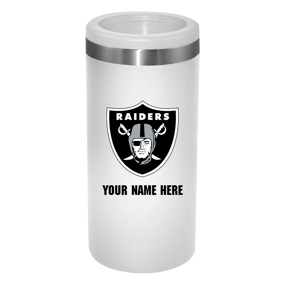 Las Vegas Raiders 12oz. Personalized Slim Can Holder
