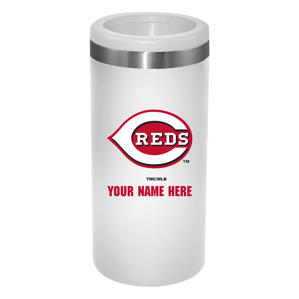 Cincinnati Reds 12oz. Personalized Slim Can Holder