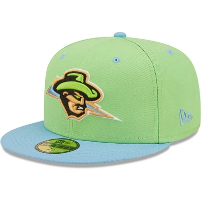 Men's New Era Green/Light Blue Cazadores de Tormentas de Omaha Copa De La Diversion 59FIFTY Fitted Hat