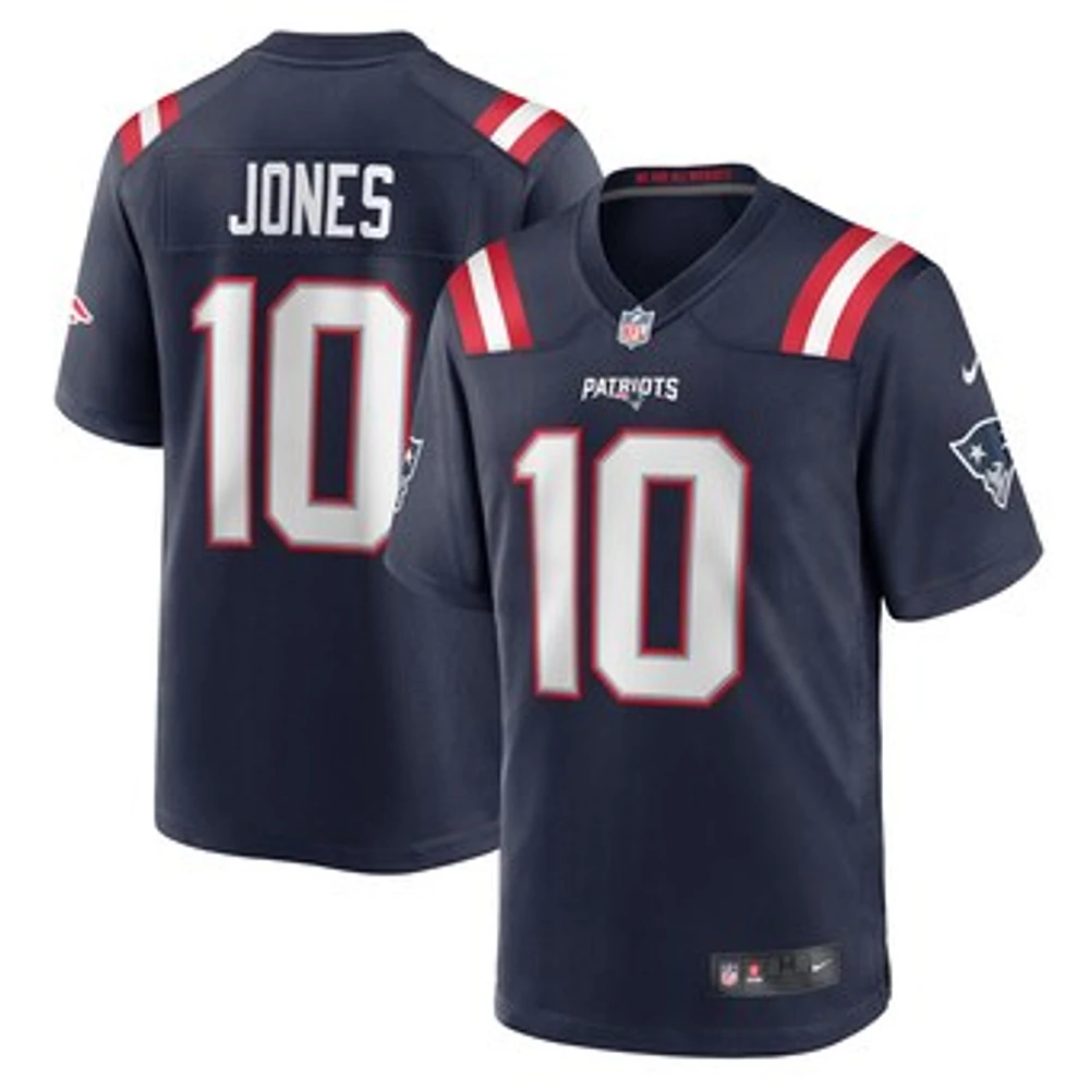 Men's Nike Mac Jones Navy New England Patriots - Game Jersey