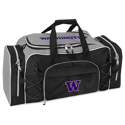 Gray Washington Huskies Action Duffel Bag