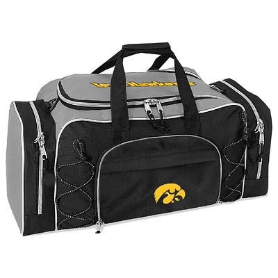 Gray Iowa Hawkeyes Action Duffel Bag