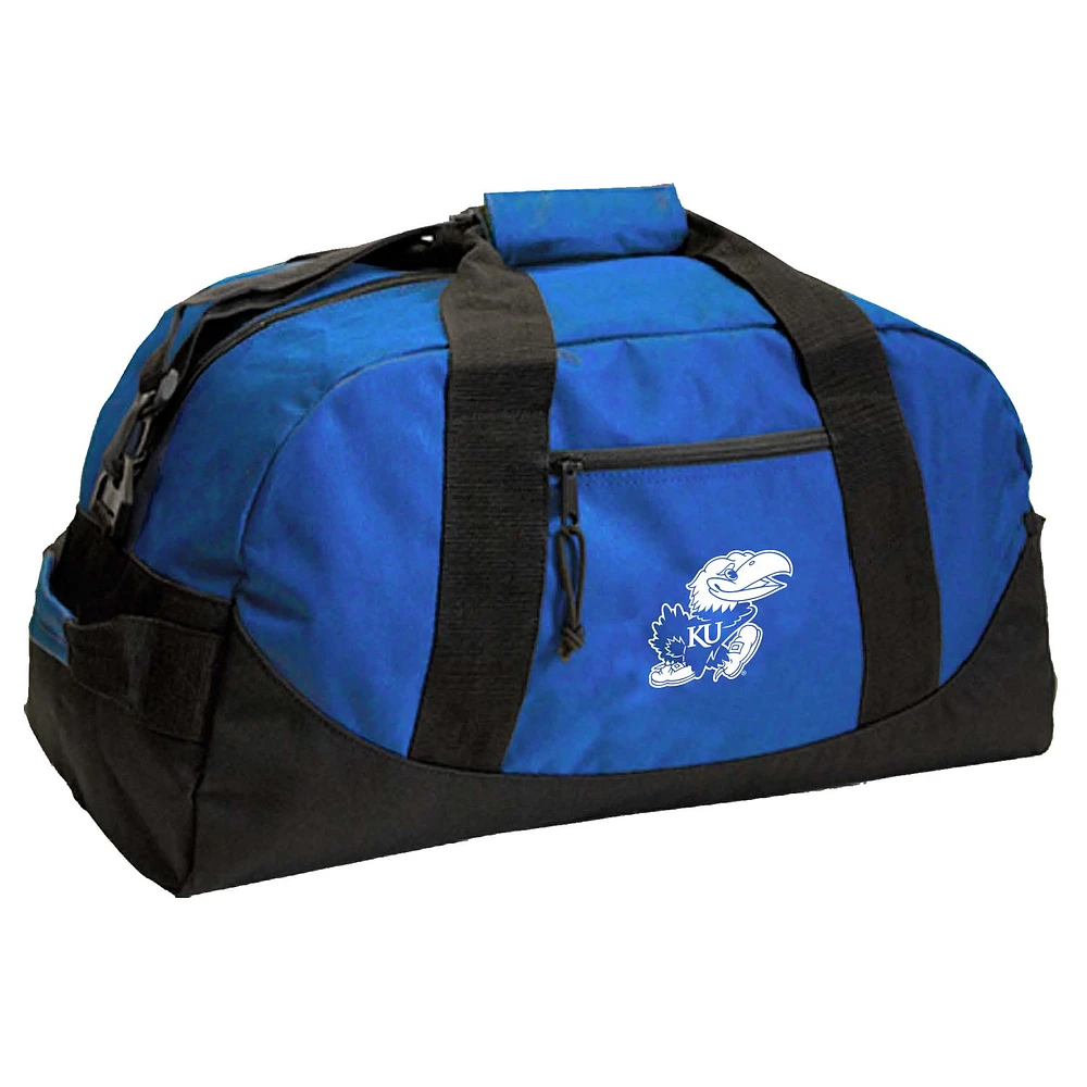 Royal Kansas Jayhawks Dome Duffel Bag