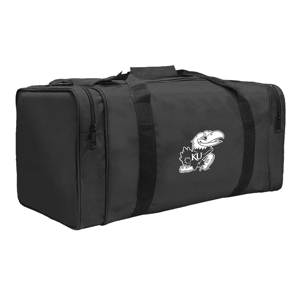 Black Kansas Jayhawks Gear Pack Square Duffel Bag