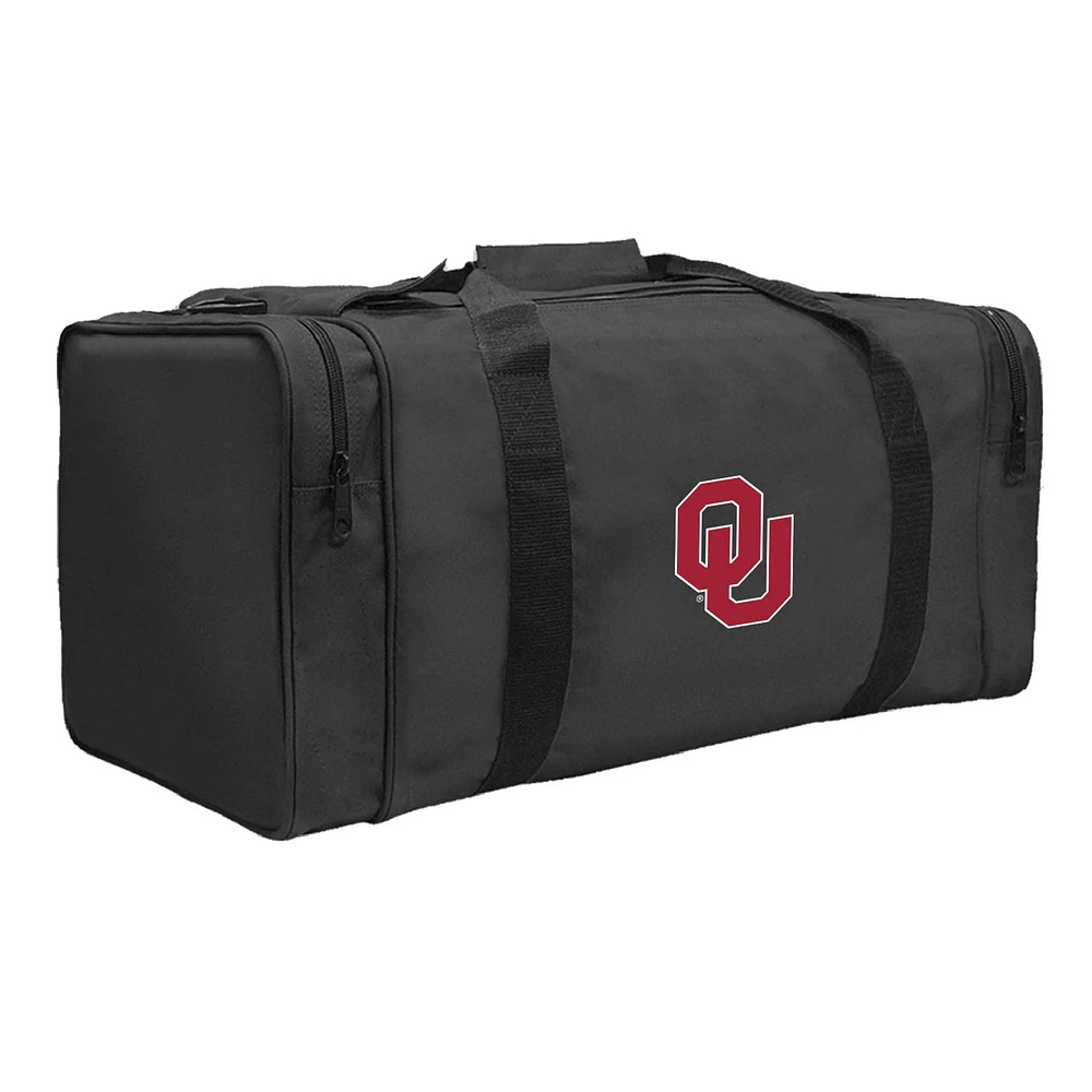 Black Oklahoma Sooners Gear Pack Square Duffel Bag