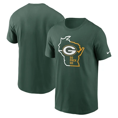 Men's Nike Green Green Bay Packers Essential Local Phrase T-Shirt