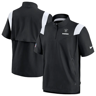 Men's Nike Las Vegas Raiders Sideline Coaches Chevron Lockup Pullover Top