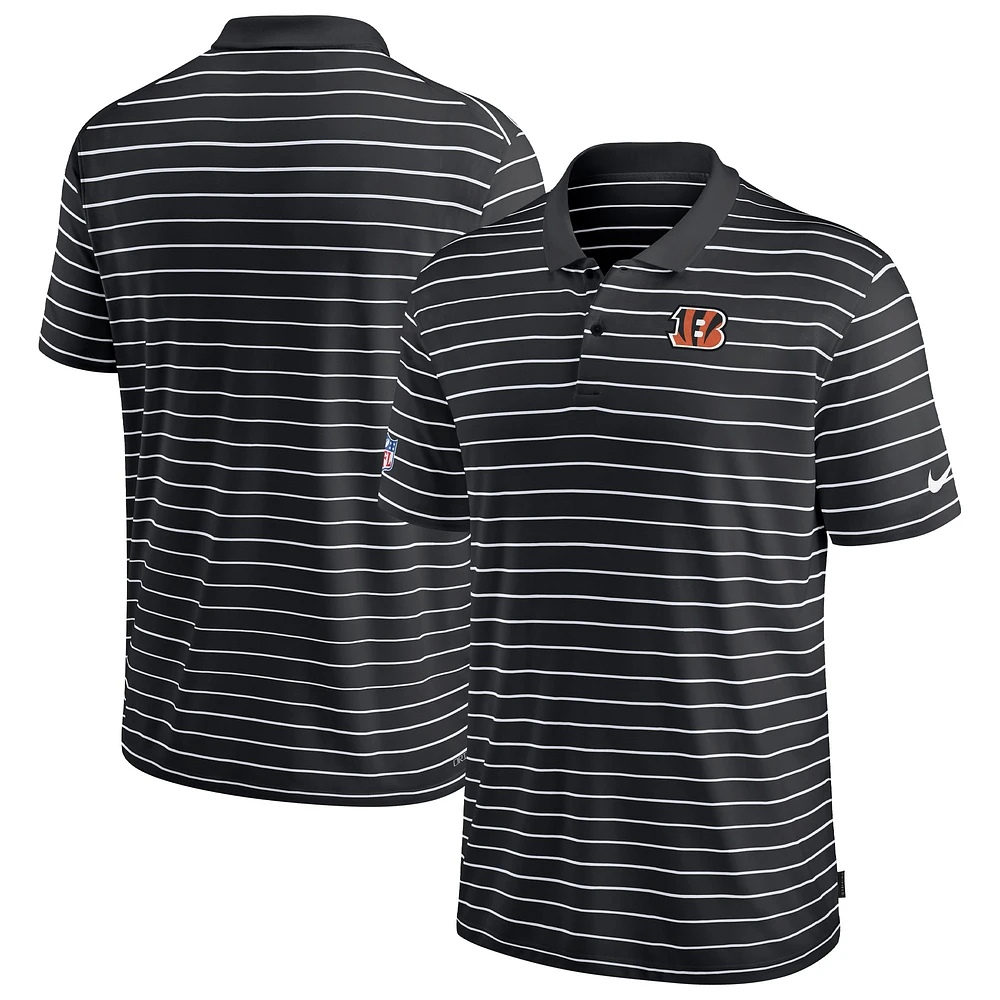 Men's Nike Black Cincinnati Bengals Sideline Lock Up Victory Performance Polo