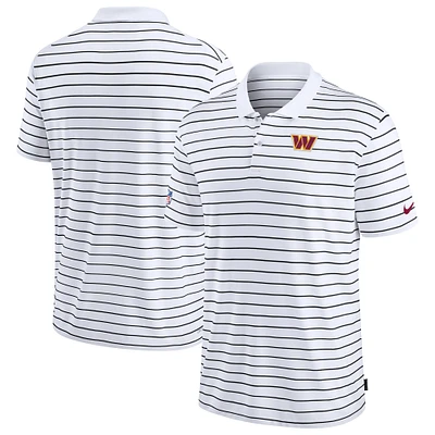 Men's Nike White Washington Commanders Sideline Lock Up Victory Performance Polo