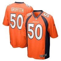 Men's Nike Jonas Griffith Orange Denver Broncos Game Jersey