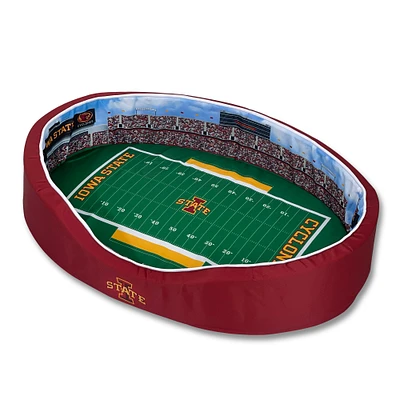 Cardinal Iowa State Cyclones 8'' x 25'' x 38'' Large Stadium Oval Dog Bed