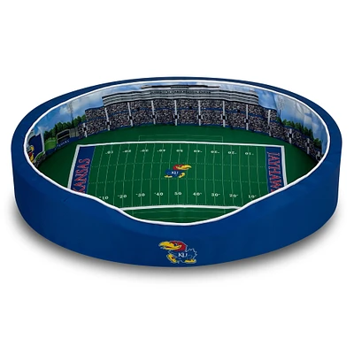Royal Kansas Jayhawks 8'' x 25'' x 38'' Large Stadium Oval Dog Bed