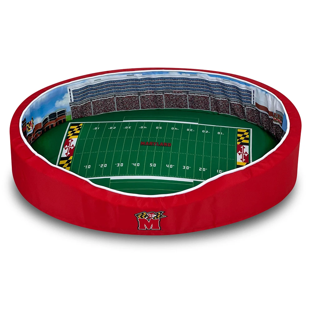 Red Maryland Terrapins 7'' x 22'' x 34'' Medium Stadium Oval Dog Bed