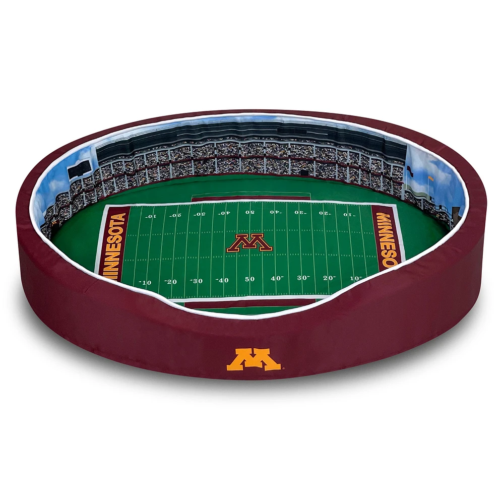 Maroon Minnesota Golden Gophers 7'' x 19'' x 23'' Small Stadium Oval Dog Bed