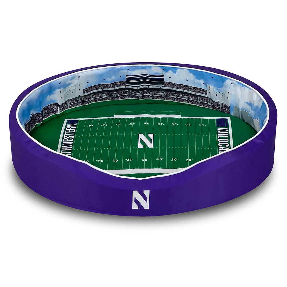 Purple Northwestern Wildcats 7'' x 19'' x 23'' Small Stadium Oval Dog Bed