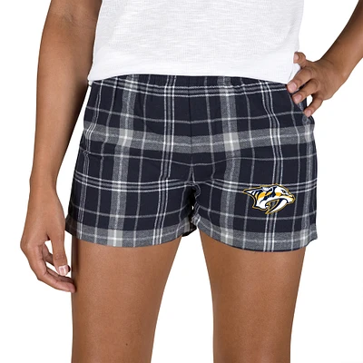 Women's Concepts Sport Navy/Gray Nashville Predators Ultimate Flannel Shorts