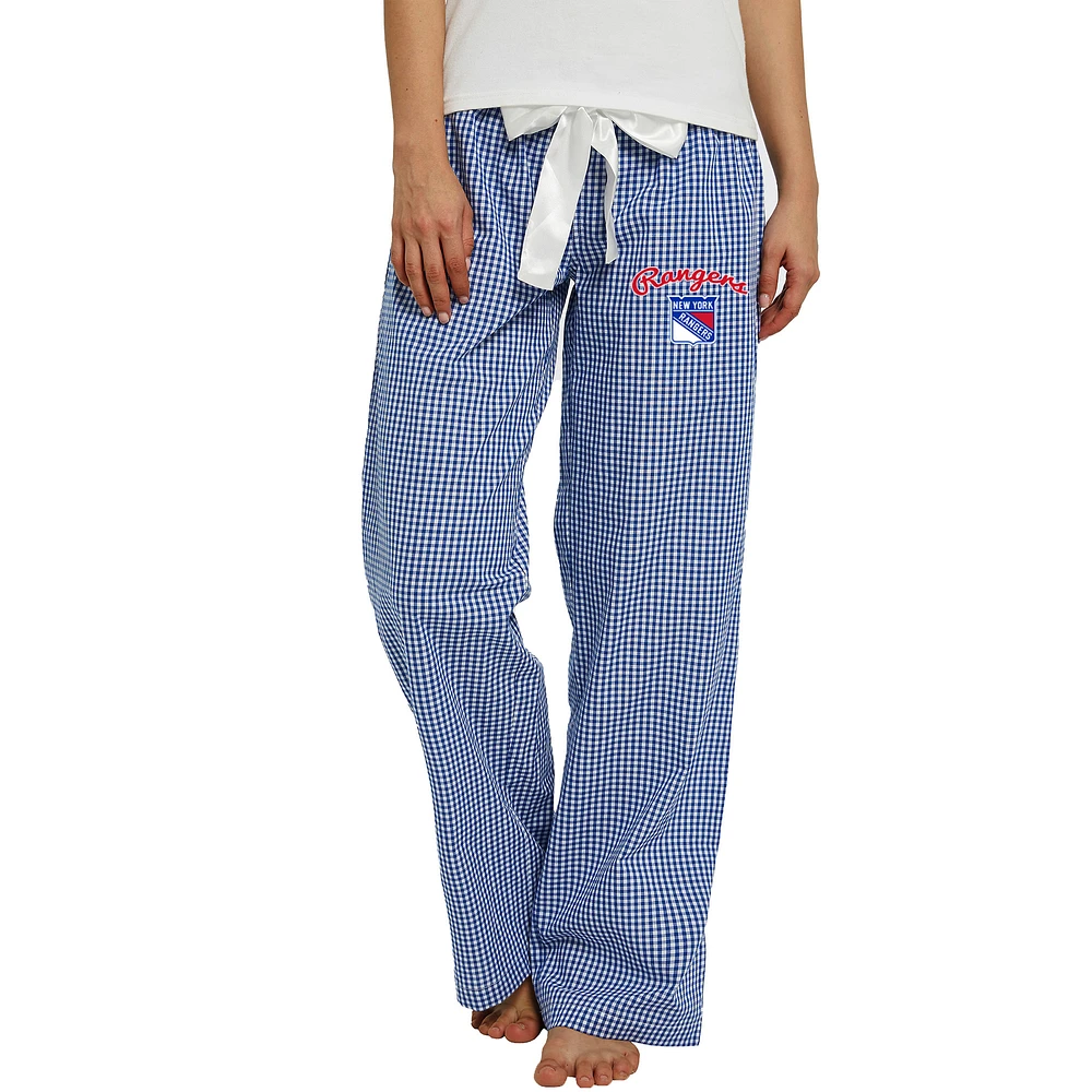 Women's Concepts Sport Royal/White New York Rangers Tradition Woven Pants