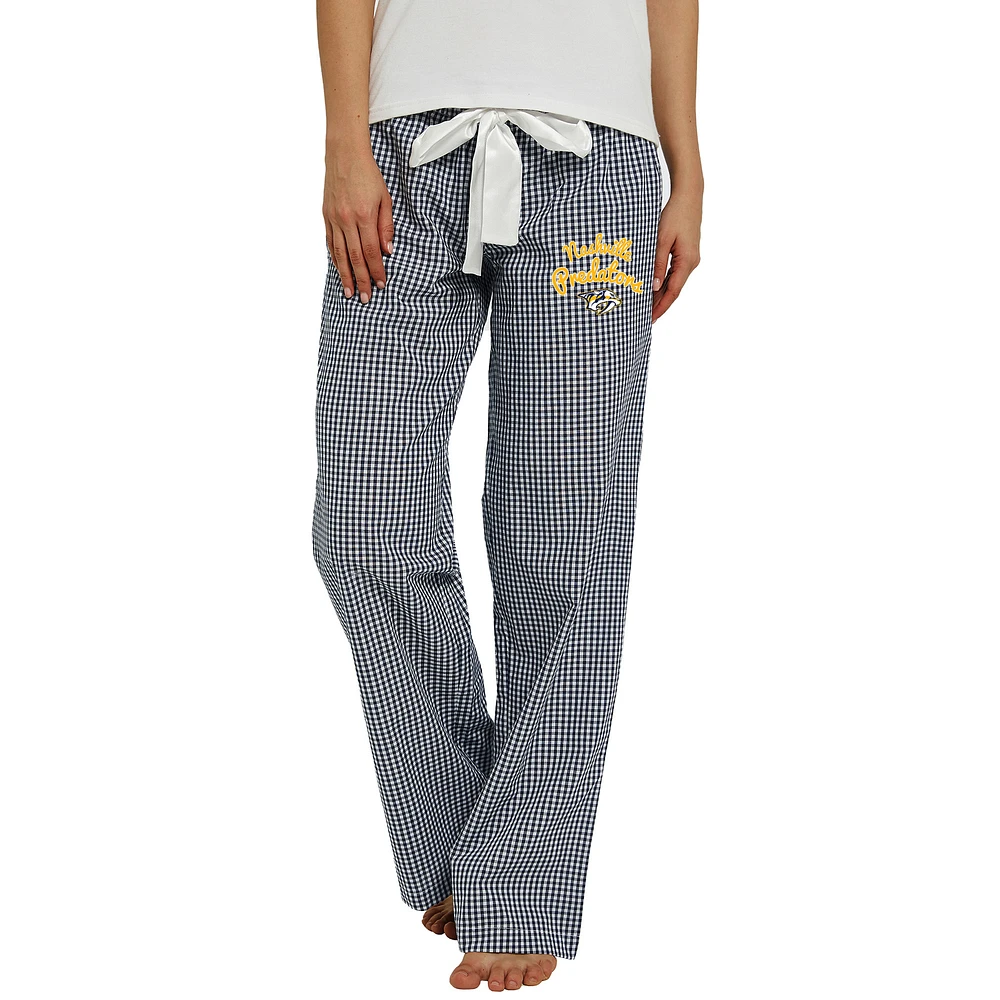 Women's Concepts Sport Navy/White Nashville Predators Tradition Woven Pants
