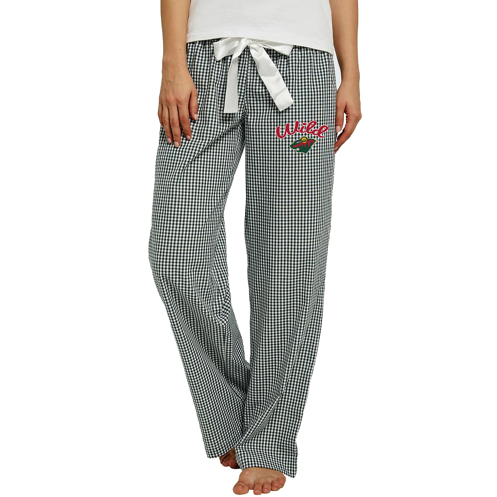 Women's Concepts Sport Hunter Green/White Minnesota Wild Tradition Woven Pants
