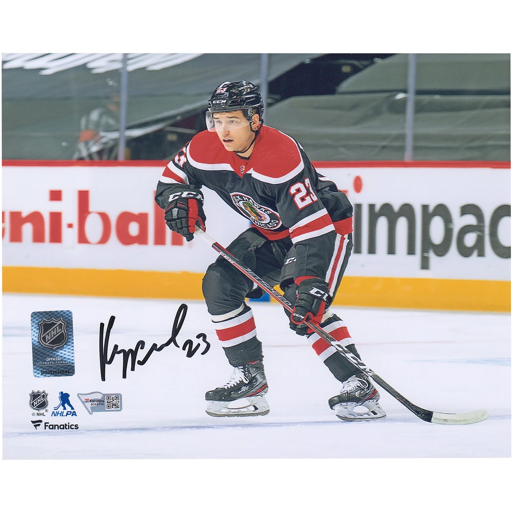Philipp Kurashev Chicago Blackhawks Autographed 8'' x 10'' Reverse Retro Skating Photograph