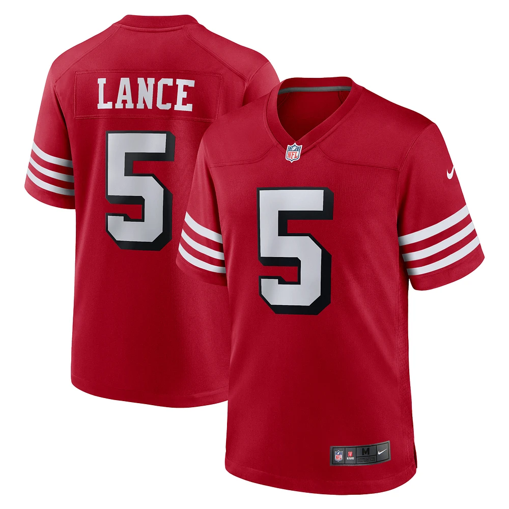Men's Nike Trey Lance Red San Francisco 49ers Alternate Game Jersey