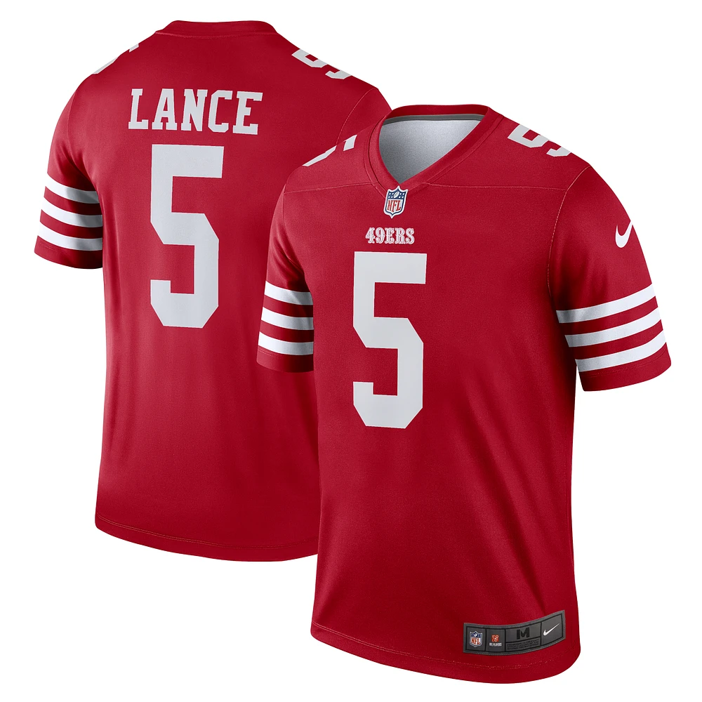 Men's Nike Trey Lance Scarlet San Francisco 49ers Legend Player Performance Top