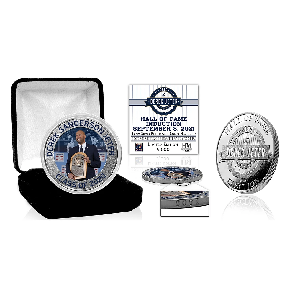 Highland Mint Derek Jeter New York Yankees 2020 Hall of Fame Silver Mint Coin