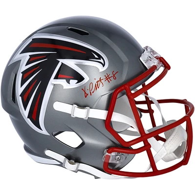 Kyle Pitts Atlanta Falcons Autographed Riddell Flash Alternate Speed Replica Helmet
