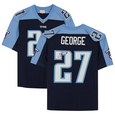 Eddie George Tennessee Titans Autographed Throwback Mitchell & Ness Replica Jersey