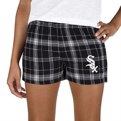 Women's Concepts Sport Black/Gray Chicago White Sox Ultimate Flannel Shorts