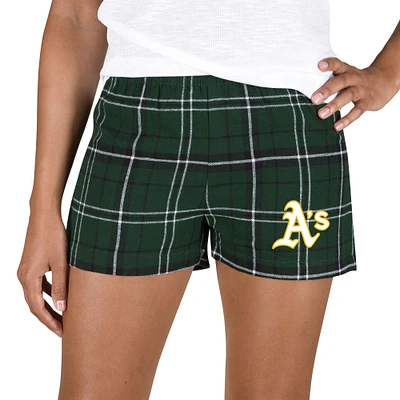 Women's Concepts Sport Green/Black Athletics Ultimate Flannel Shorts