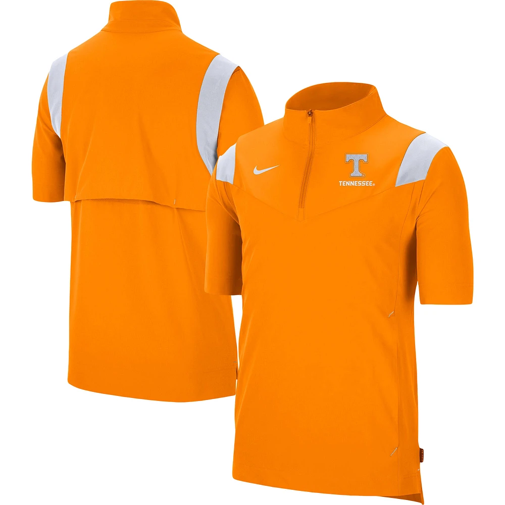 Men's Nike Tennessee Orange Tennessee Volunteers Coach Short Sleeve Quarter-Zip Jacket