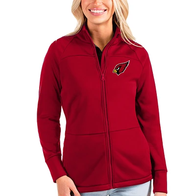 Women's Antigua Cardinal Arizona Cardinals Links Full-Zip Golf Jacket