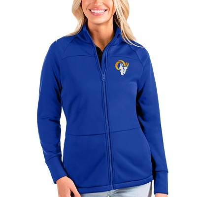 Women's Antigua Royal Los Angeles Rams Links Full-Zip Golf Jacket