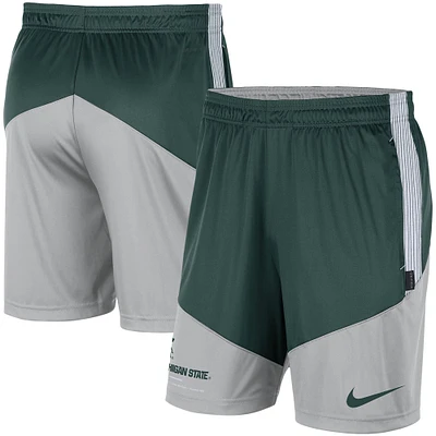 Men's Nike Green/Gray Michigan State Spartans Team Performance Knit Shorts