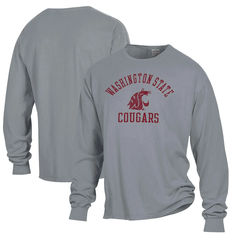 Men's ComfortWash Gray Washington State Cougars Long Sleeve T-Shirt