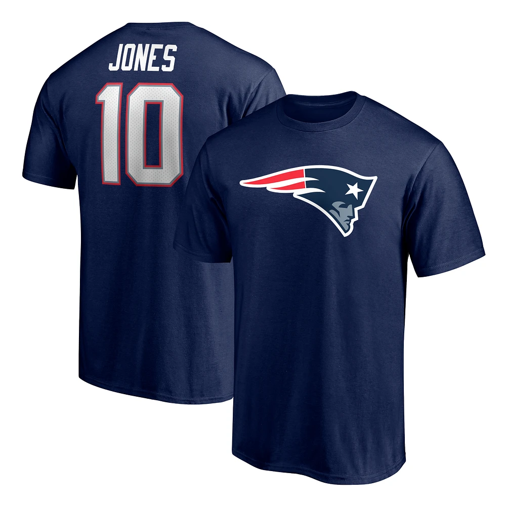 Men's Fanatics Mac Jones Navy New England Patriots Player Icon T-Shirt