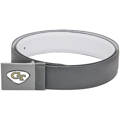 Gray Georgia Tech Yellow Jackets Reversible Leather Belt