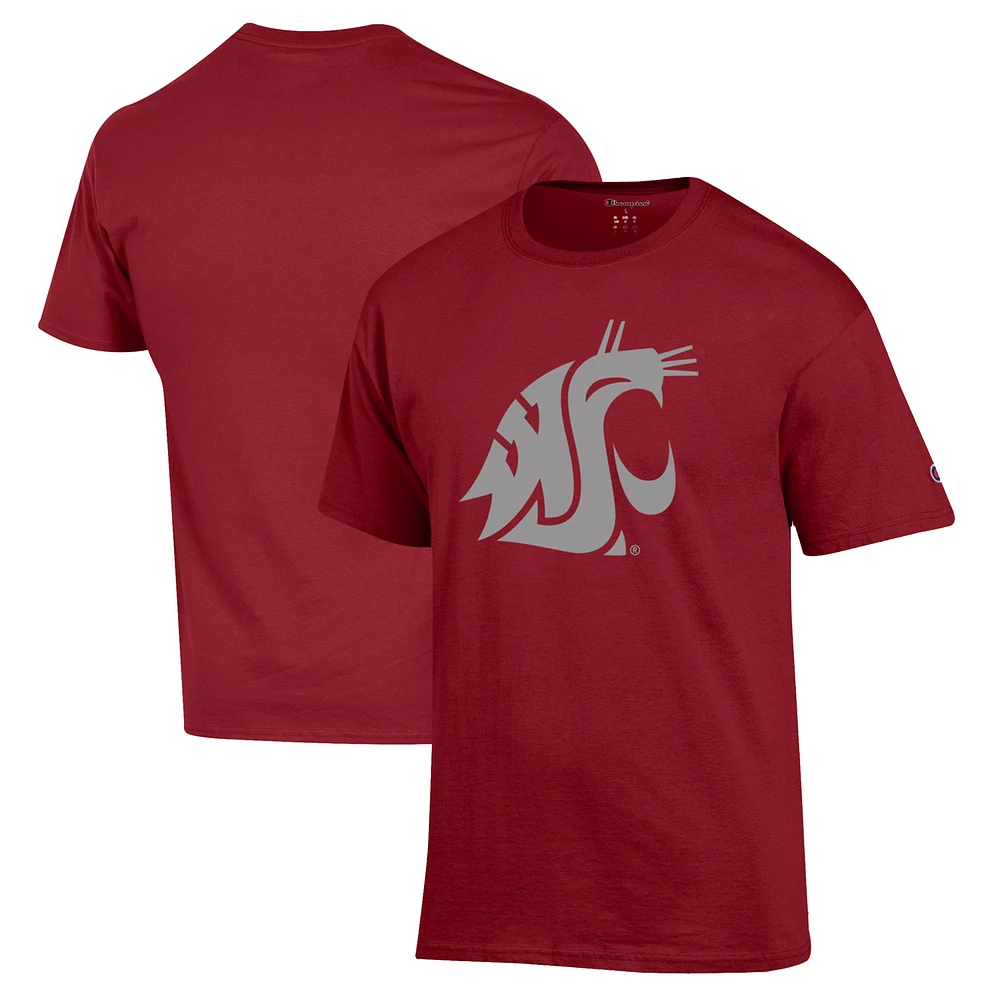 Men's Washington State Cougars Crimson Primary Logo Jersey T-Shirt