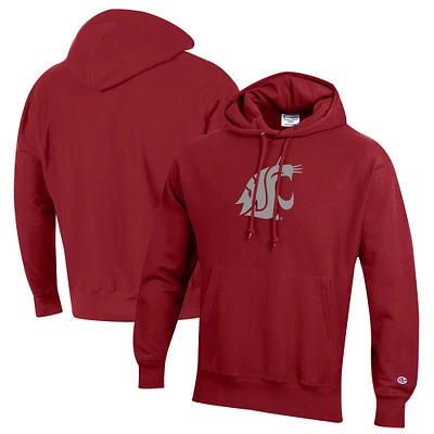 Men's Washington State Cougars Crimson Reverse Weave Pullover Hoodie