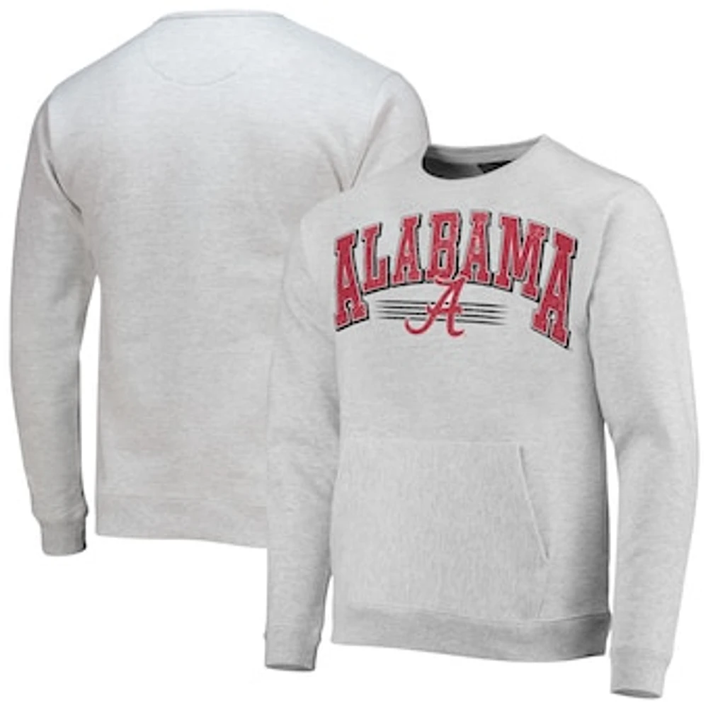 Men's League Collegiate Wear Heathered Gray Alabama Crimson Tide Upperclassman Pocket Pullover Sweatshirt