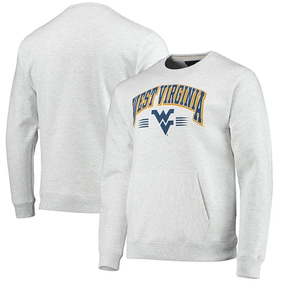 Men's League Collegiate Wear Heathered Gray West Virginia Mountaineers Upperclassman Pocket Pullover Sweatshirt