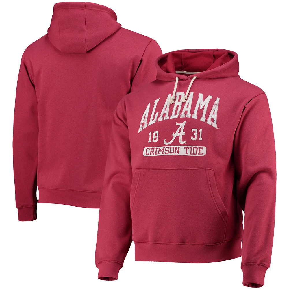 Men's League Collegiate Wear Crimson Alabama Crimson Tide Volume Up Essential Fleece Pullover Hoodie