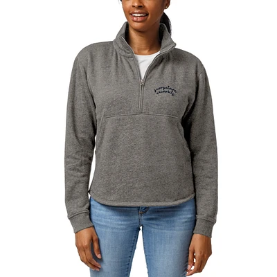 Women's League Collegiate Wear Heathered Gray Georgetown Hoyas Victory Springs Half-Zip Pullover Jacket