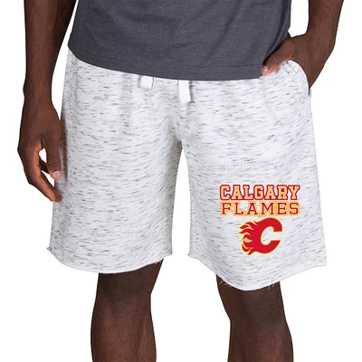 Men's Concepts Sport White/Charcoal Calgary Flames Alley Fleece Shorts
