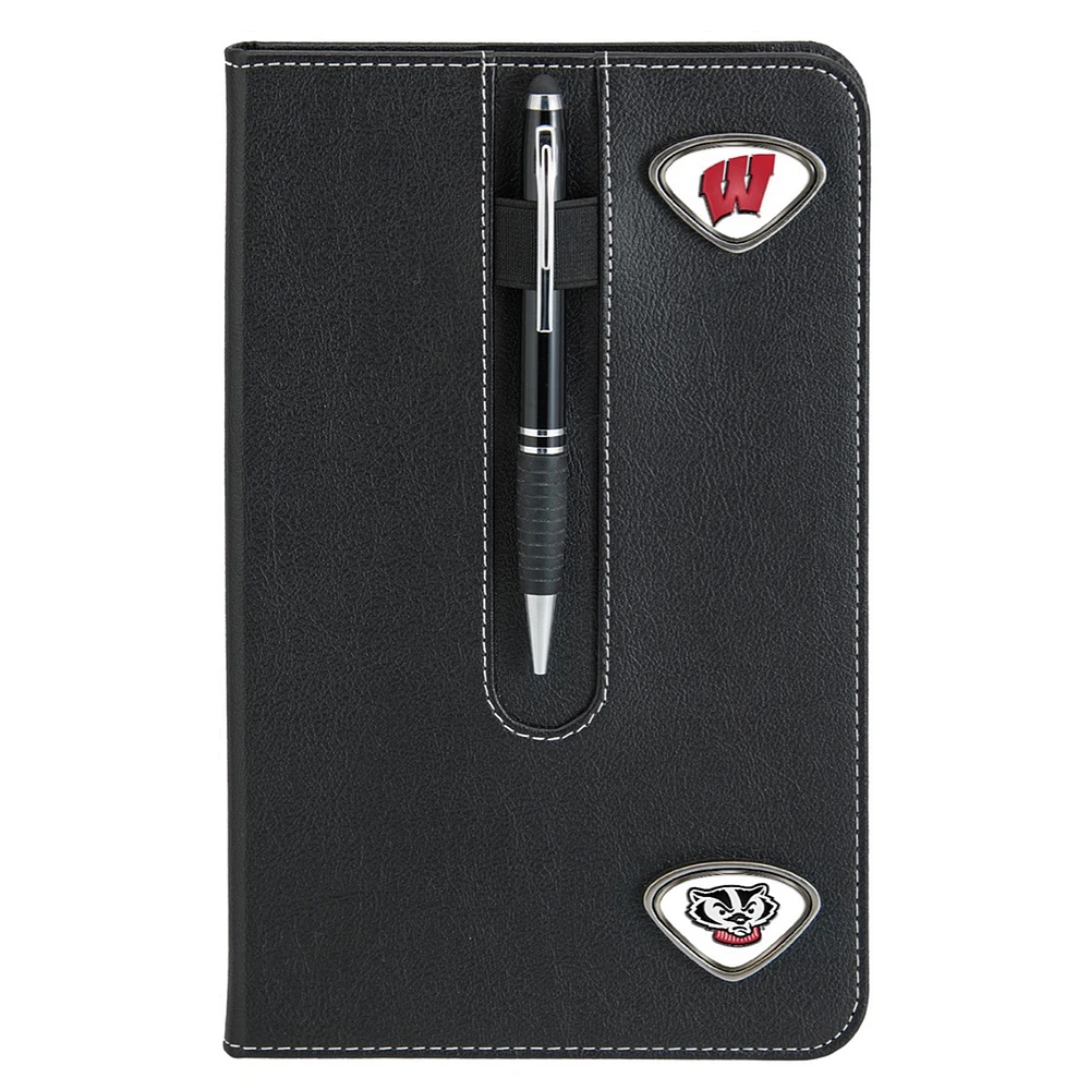 Black Wisconsin Badgers Business Notebook