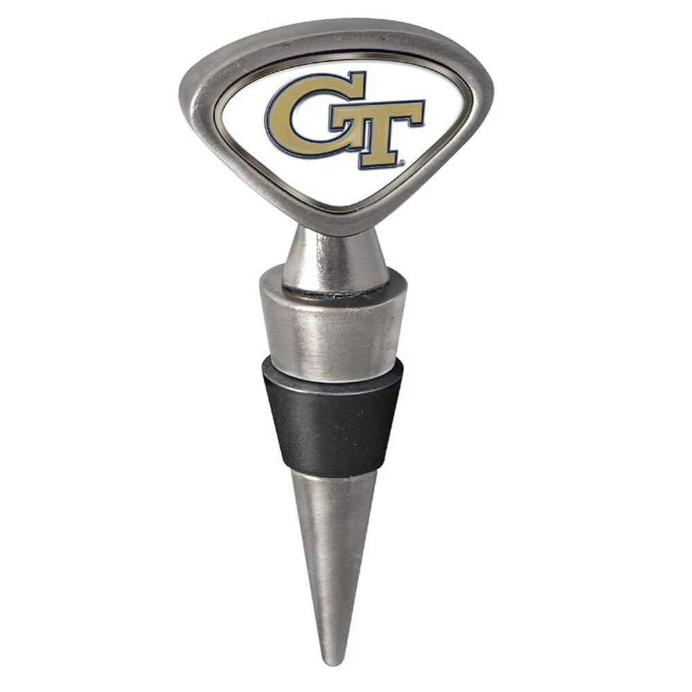 Silver Georgia Tech Yellow Jackets Wine Stopper