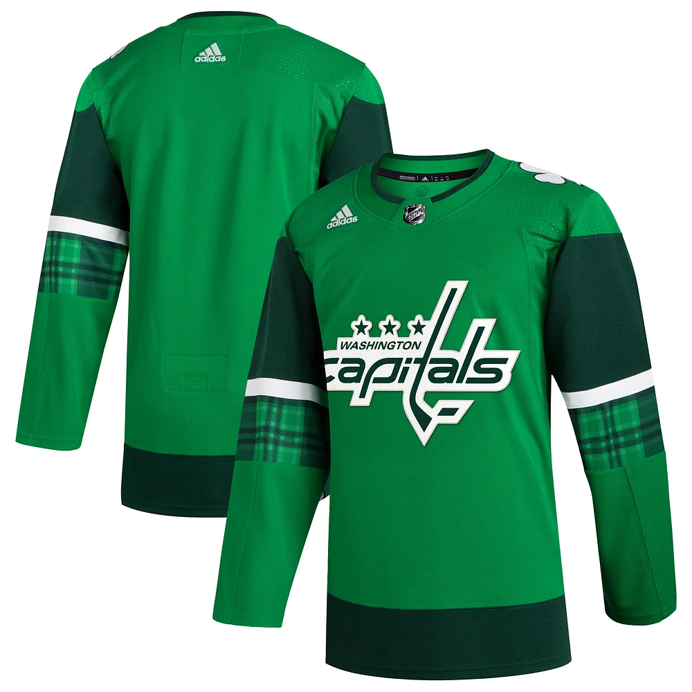 Men's adidas Kelly Green Washington Capitals 2023 St. Patrick's Day Primegreen Authentic Jersey