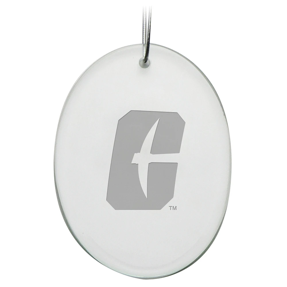 Charlotte 49ers 2.75'' x 3.75'' Glass Oval Ornament