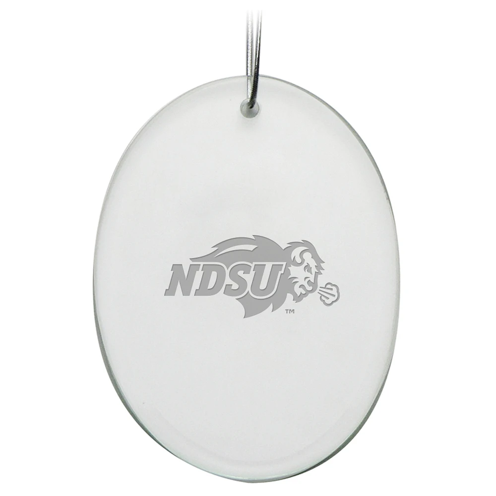 NDSU Bison 2.75'' x 3.75'' Glass Oval Ornament